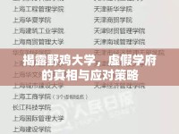 揭露野雞大學(xué)，虛假學(xué)府的真相與應(yīng)對(duì)策略