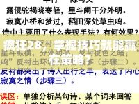 瘋狂28，掌握技巧就能贏在策略？