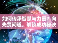 如何傳承智慧與力量？向先賢問道，解鎖成功秘訣！