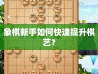 象棋新手如何快速提升棋藝？