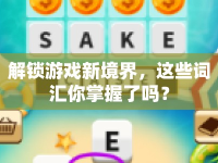 解鎖游戲新境界，這些詞匯你掌握了嗎？