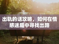出軌的話攻略，如何在情感迷局中尋找出路