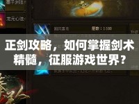 正劍攻略，如何掌握劍術(shù)精髓，征服游戲世界？