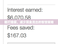 精打細算，減少現(xiàn)金流出的智慧策略