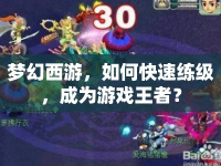 夢(mèng)幻西游，如何快速練級(jí)，成為游戲王者？