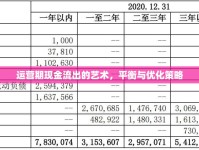 運(yùn)營期現(xiàn)金流出的藝術(shù)，平衡與優(yōu)化策略