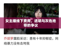 女主播線下費(fèi)用，透明與灰色地帶的爭(zhēng)議