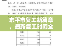 東平市復(fù)工新篇章，最新復(fù)工時(shí)間全解析