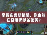 掌握布魯斯精髓，你也能在召喚師峽谷馳騁？