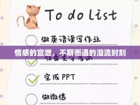 情感的宣泄，不期而遇的淚流時刻