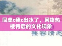 同桌c我c出水了，網(wǎng)絡(luò)熱梗背后的文化現(xiàn)象