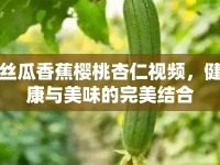 絲瓜香蕉櫻桃杏仁視頻，健康與美味的完美結合