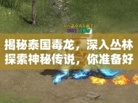 揭秘泰國毒龍，深入?yún)擦痔剿魃衩貍髡f，你準備好了嗎？