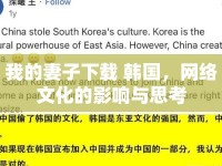 我的妻子下載 韓國(guó)，網(wǎng)絡(luò)文化的影響與思考