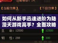 如何從新手迅速進(jìn)階為陸漫天游戲高手？全面攻略解析！