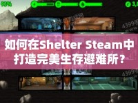 如何在Shelter Steam中打造完美生存避難所？