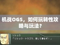 機(jī)戰(zhàn)OGS，如何玩轉(zhuǎn)性攻略與玩法？