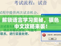 解鎖語言學習奧秘，銀色中文攻略來襲！