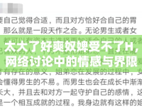 太大了好爽奴婢受不了H，網(wǎng)絡(luò)討論中的情感與界限
