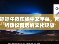 婷婷午夜在線中文字幕，網(wǎng)絡熱議背后的文化現(xiàn)象