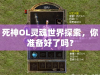 死神OL靈魂世界探索，你準(zhǔn)備好了嗎？
