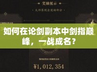 如何在論劍副本中劍指巔峰，一戰(zhàn)成名？