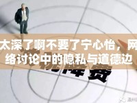 太深了啊不要了寧心怡，網(wǎng)絡(luò)討論中的隱私與道德邊界