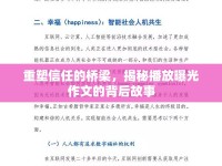 重塑信任的橋梁，揭秘播放曝光作文的背后故事