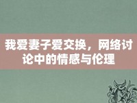 我愛妻子愛交換，網(wǎng)絡(luò)討論中的情感與倫理