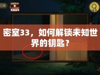 密室33，如何解鎖未知世界的鑰匙？