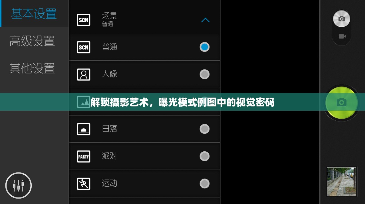 解鎖攝影藝術(shù)，曝光模式例圖中的視覺密碼