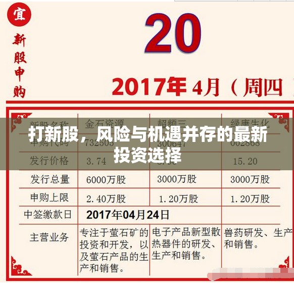 打新股，風(fēng)險(xiǎn)與機(jī)遇并存的最新投資選擇
