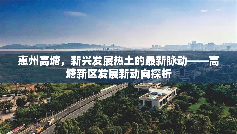 惠州高塘，新興發(fā)展熱土的最新脈動——高塘新區(qū)發(fā)展新動向探析