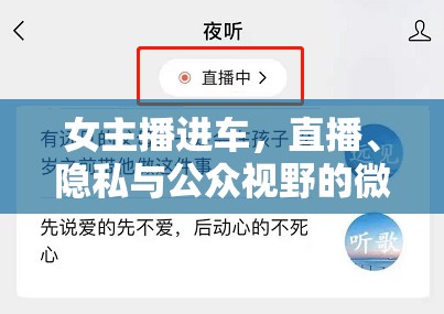 女主播進車，直播、隱私與公眾視野的微妙平衡