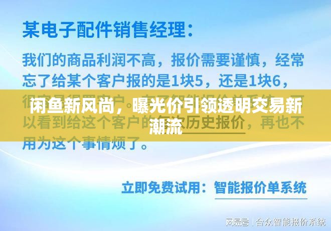 閑魚新風尚，曝光價引領透明交易新潮流