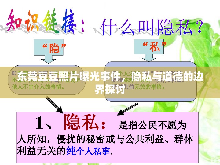 東莞豆豆照片曝光事件，隱私與道德的邊界探討