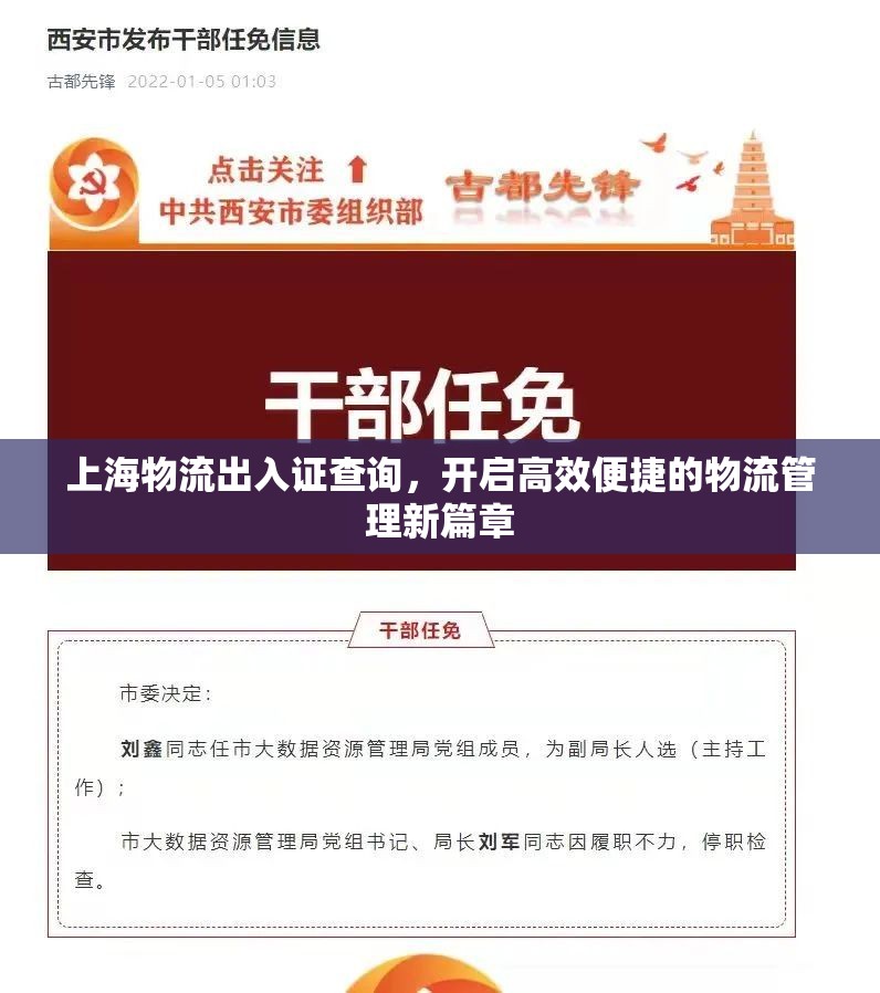 上海物流出入證查詢，開啟高效便捷的物流管理新篇章