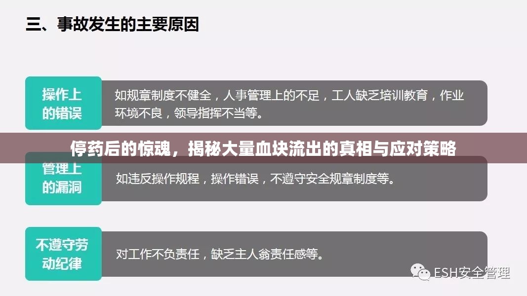停藥后的驚魂，揭秘大量血塊流出的真相與應(yīng)對策略
