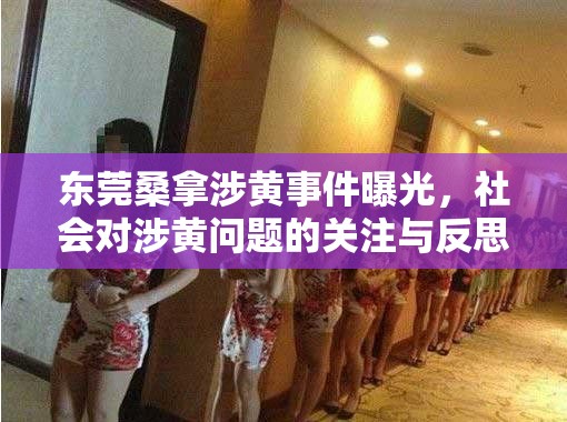 東莞桑拿涉黃事件曝光，社會對涉黃問題的關注與反思