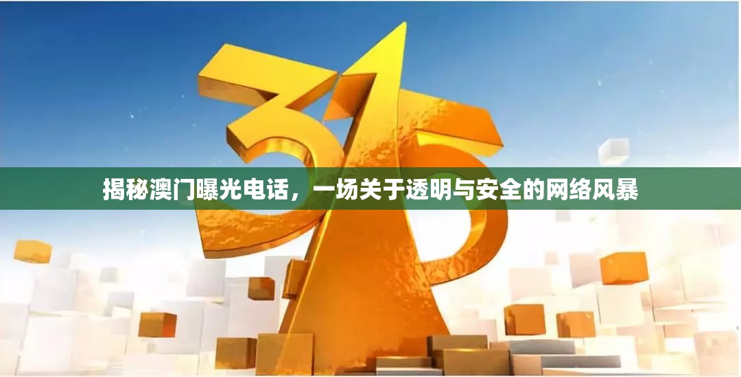揭秘澳門曝光電話，一場關(guān)于透明與安全的網(wǎng)絡(luò)風(fēng)暴