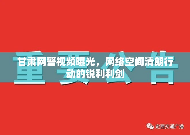 甘肅網(wǎng)警視頻曝光，網(wǎng)絡(luò)空間清朗行動(dòng)的銳利利劍