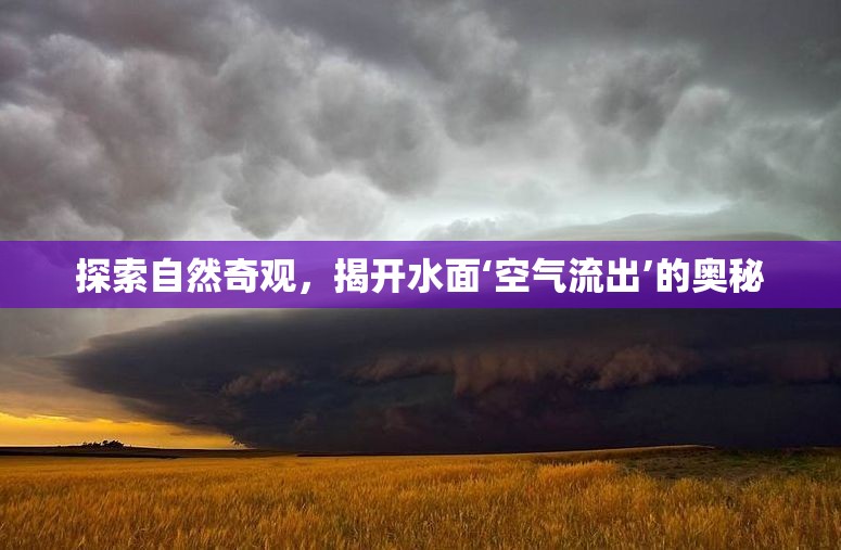 探索自然奇觀，揭開水面‘空氣流出’的奧秘