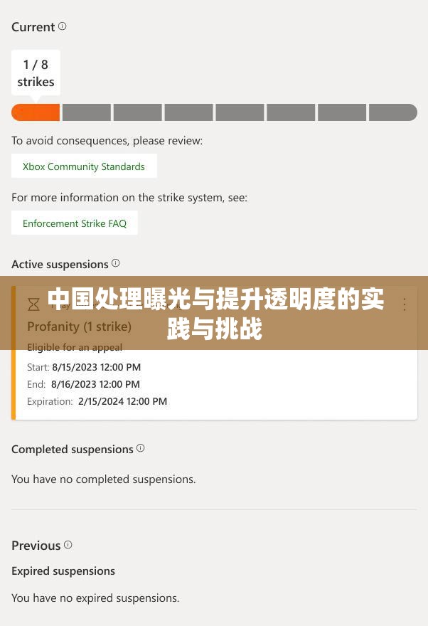 中國處理曝光與提升透明度的實踐與挑戰(zhàn)