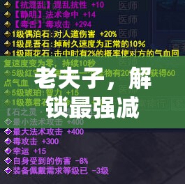 老夫子，解鎖最強(qiáng)減傷流，打造無(wú)敵防御裝備搭配