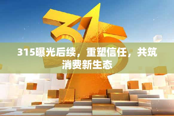 315曝光后續(xù)，重塑信任，共筑消費(fèi)新生態(tài)
