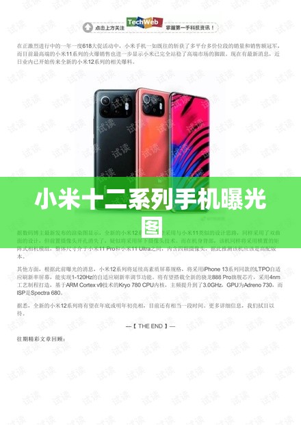 小米十二系列手機(jī)曝光圖