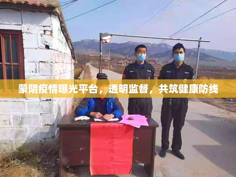 蒙陰疫情曝光平臺(tái)，透明監(jiān)督，共筑健康防線