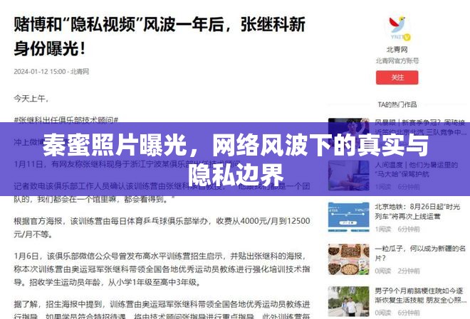 秦蜜照片曝光，網(wǎng)絡(luò)風波下的真實與隱私邊界