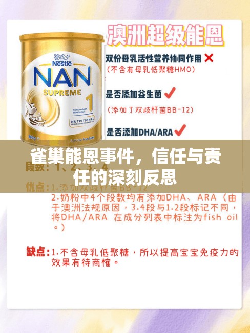 雀巢能恩事件，信任與責(zé)任的深刻反思