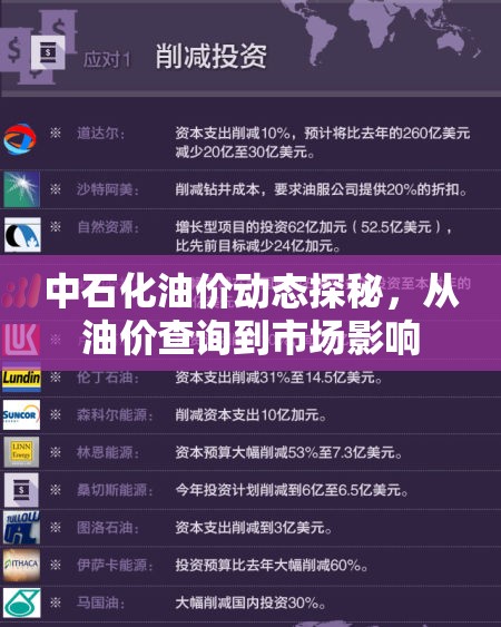 中石化油價(jià)動(dòng)態(tài)探秘，從油價(jià)查詢到市場(chǎng)影響